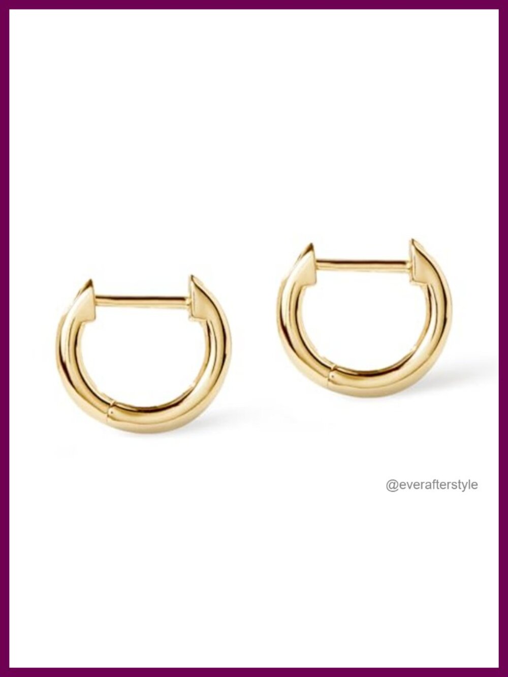 14K Gold Plated Sterling Silver Huggie Hoop Earrings for Women, Hypoallergenic